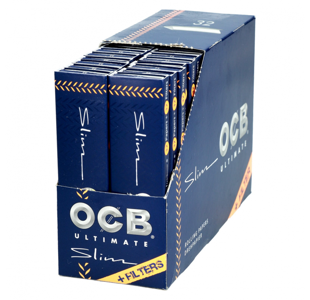 BOX - 32 x Bibułki OCB Ultimate Slim + Filtry