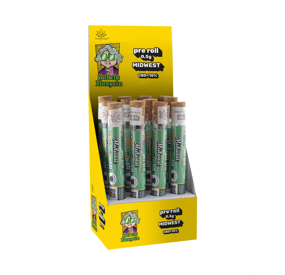 BOX - 12 x Pre Roll CBD Midwest CBD - Specjały Babci Marysi