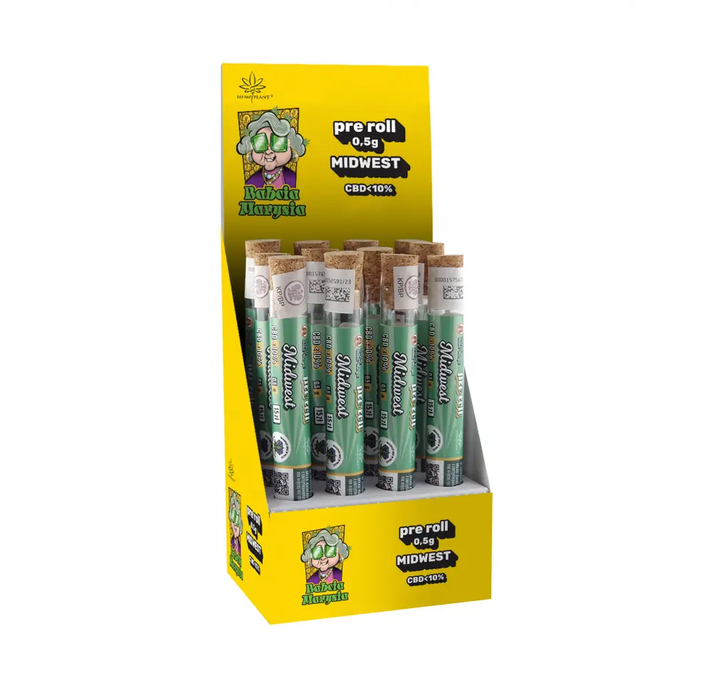 BOX - 12 x Pre Roll CBD Midwest CBD - Specjały Babci Marysi