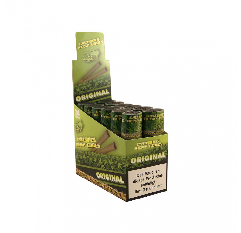 BOX - 12 x Blunty Cyclones Hemp Double Wraps Original - 2 sztuki