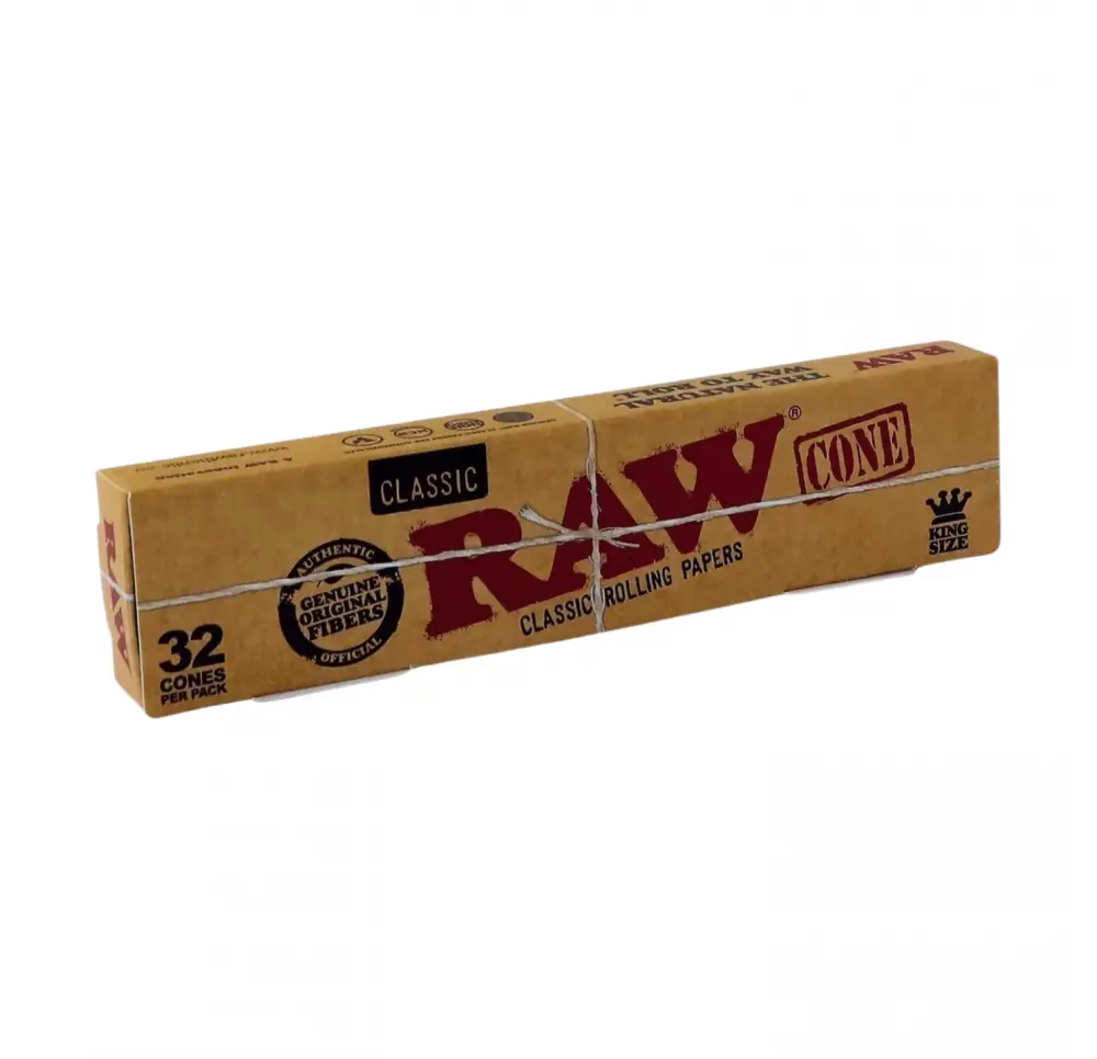 Stożki skręcone bibułki RAW King Size z filtrami 32szt