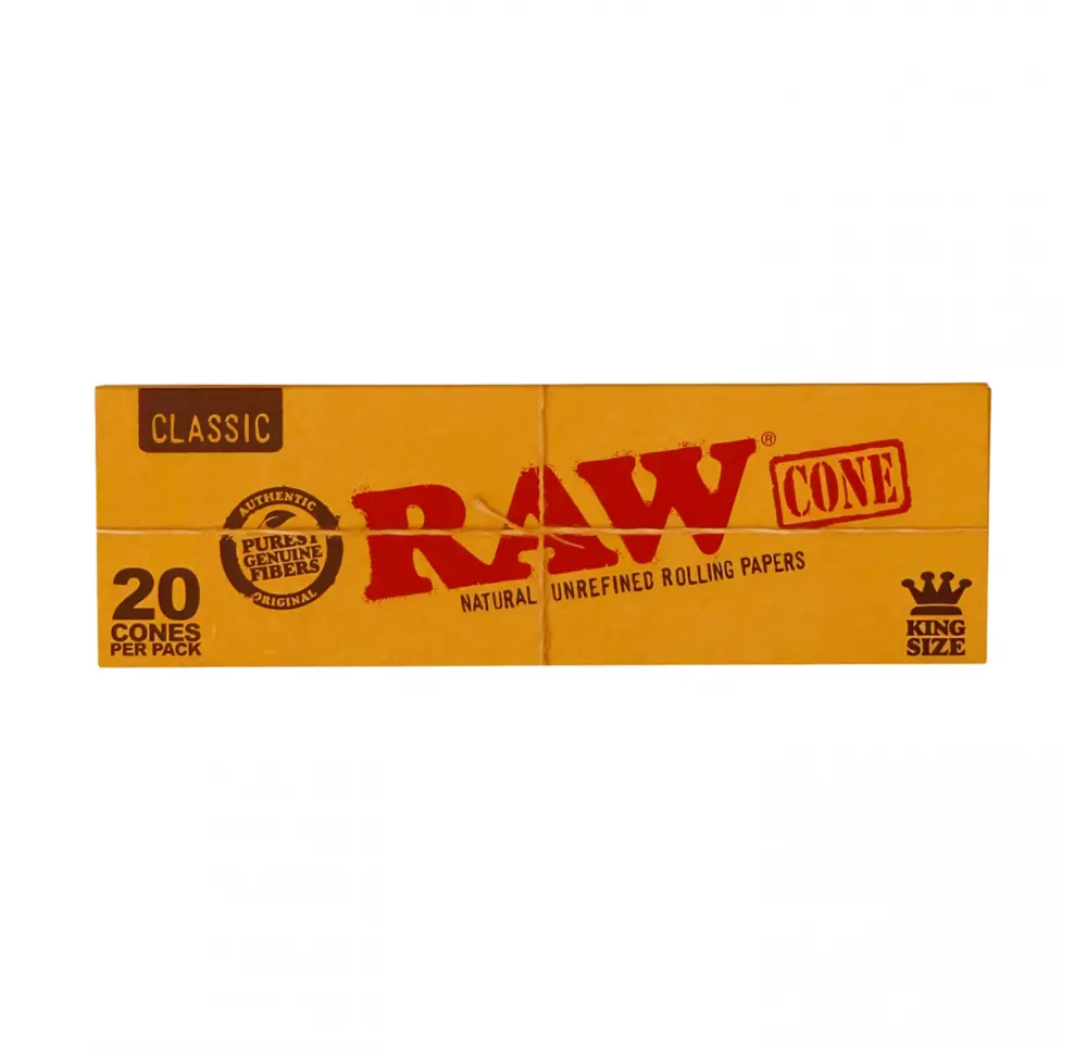 Stożki skręcone bibułki RAW KS z filtrami 20szt