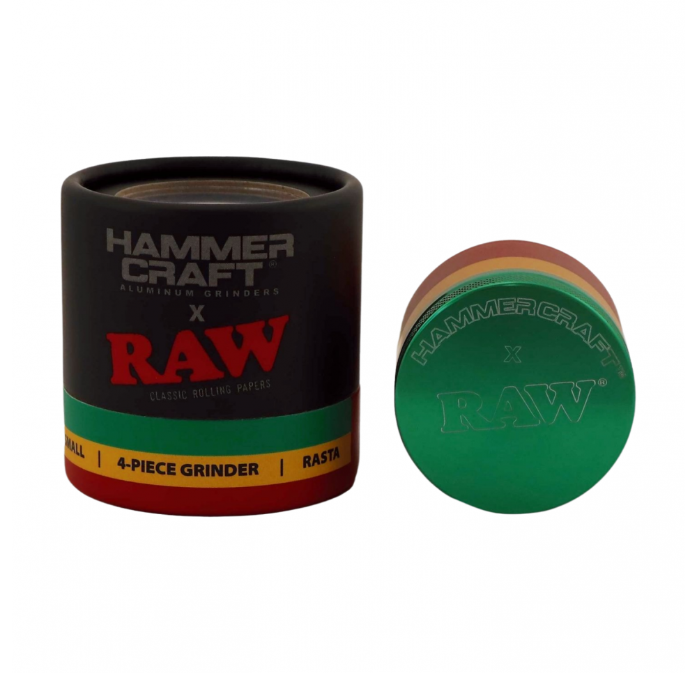 Młynek metalowy Hammercraft X RAW Rasta 4-część 48 mm