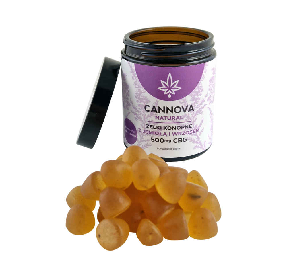 Żelki konopne CANNOVA + Wrzos i Jemioła CBG 250mg/90g