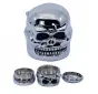 Młynek metalowo-akrylowy Silver Skull 3-część 4,5cm