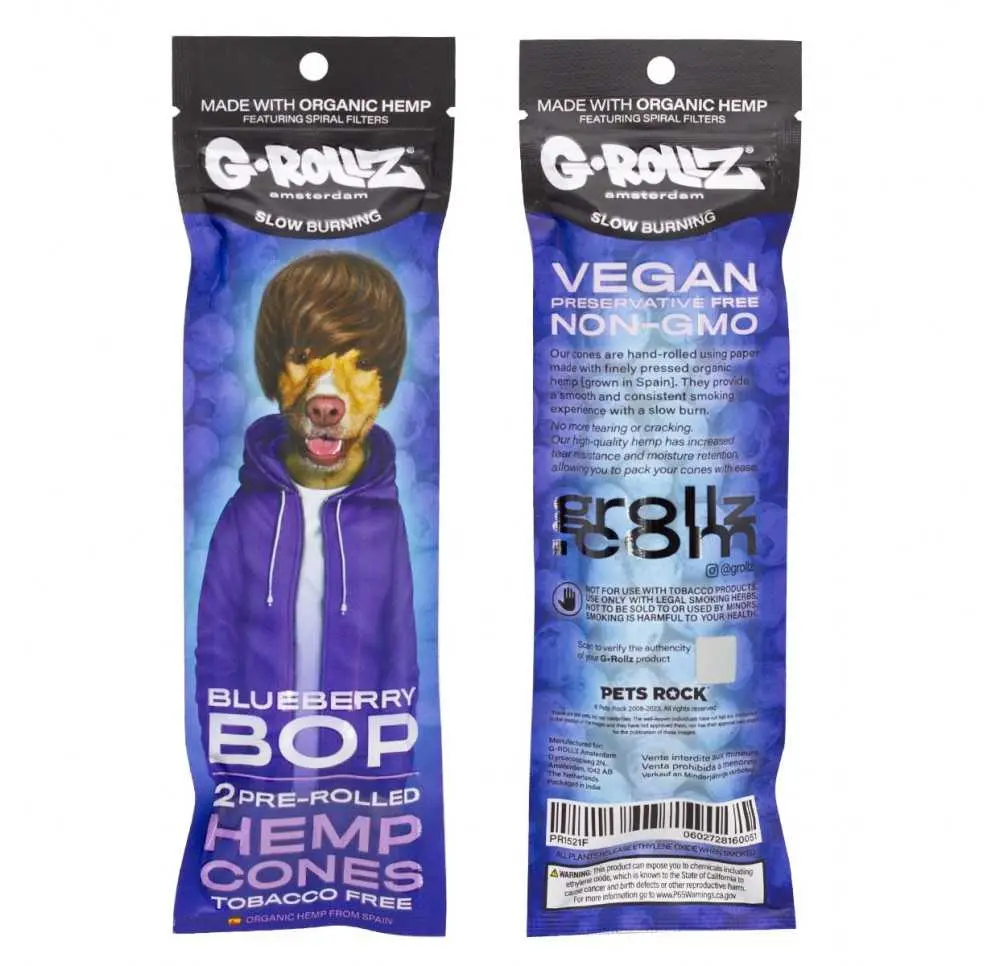 Wrapy Skręcone Konopne G-Rollz Blueberry Pop - 2 szt.