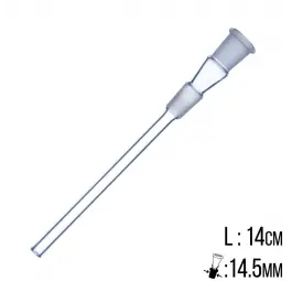 Przejściówka szklana 14cm 14,5mm