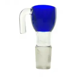 Cybuch szklany okrągły niebieski z rączką 18,8mm Przelot XL