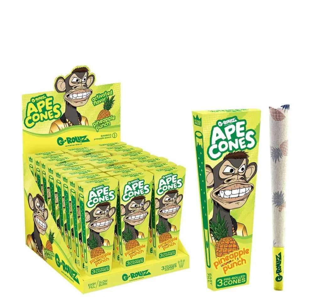 Bibułki skręcone G-Rollz Ape Cones Pineapple Punch - 3 szt.