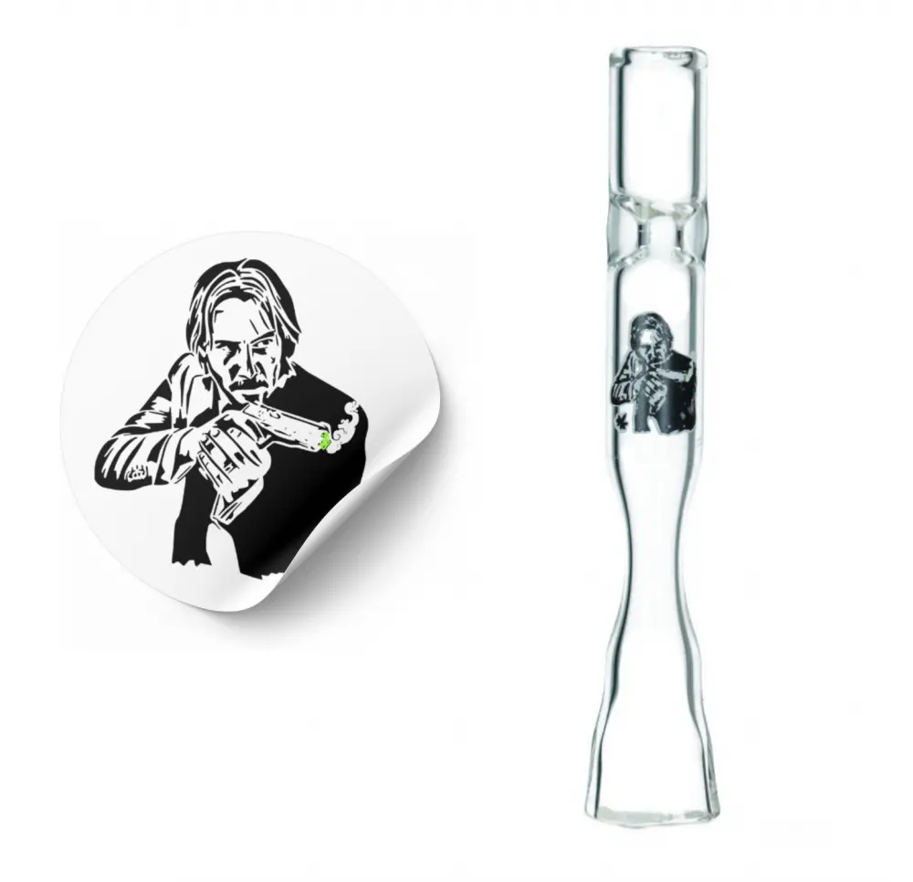 Lufka szklana z grafiką JOHN WEED - 9 cm