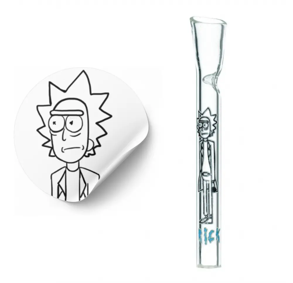 Lufka szklana z grafiką - Rick&Morty - Long  - 9cm