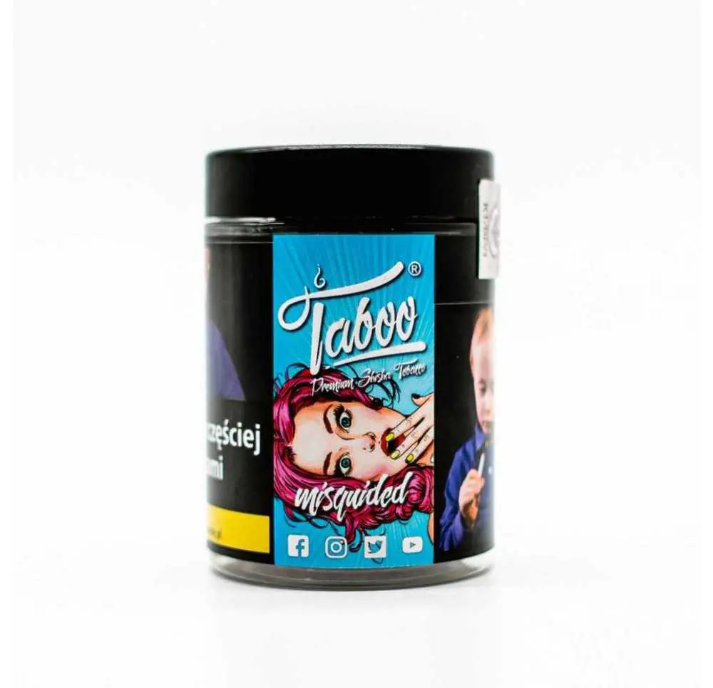 Tytoń do shishy Taboo Misguided - Jagoda Limonka 50 gram (TYLKO ODBIÓR OSOBISTY)