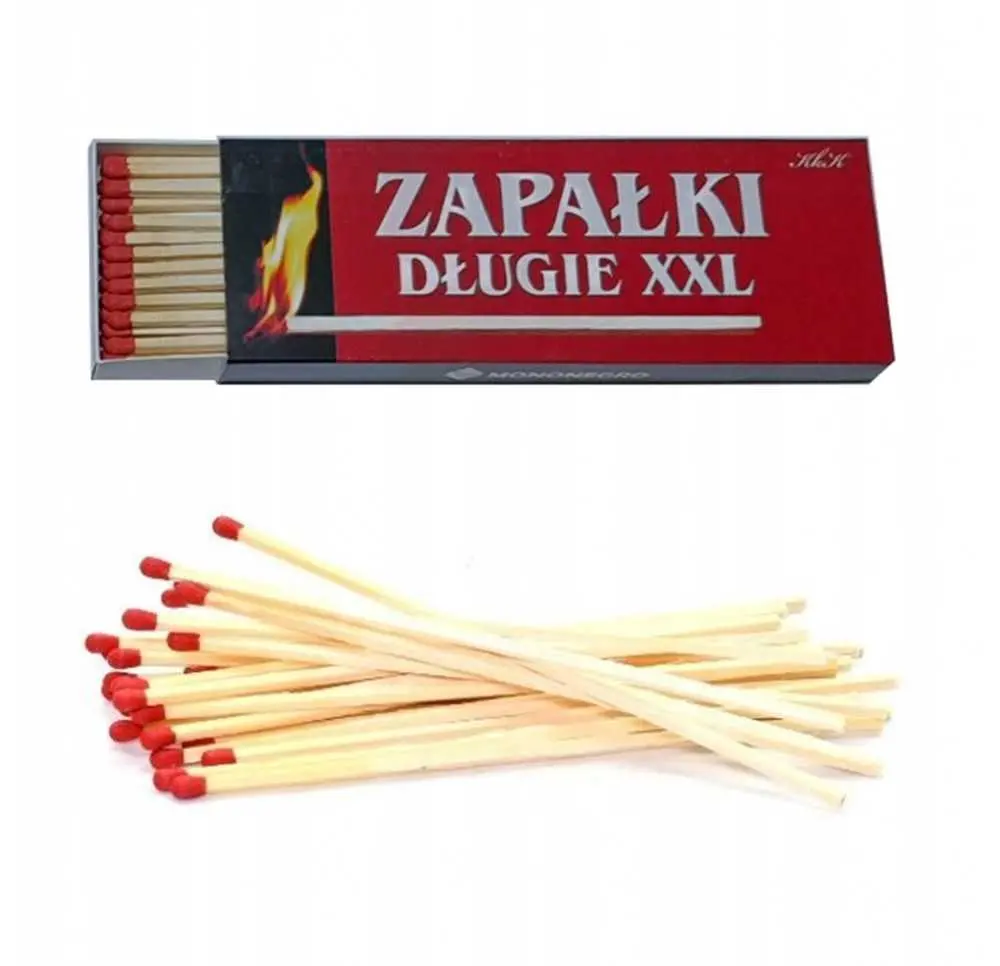 Zapałki zniczowe długie XXL 17 cm ok. 40 szt.