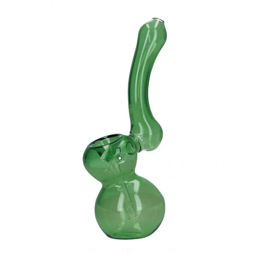 Szklany bubbler Plain 13,5 cm zielony
