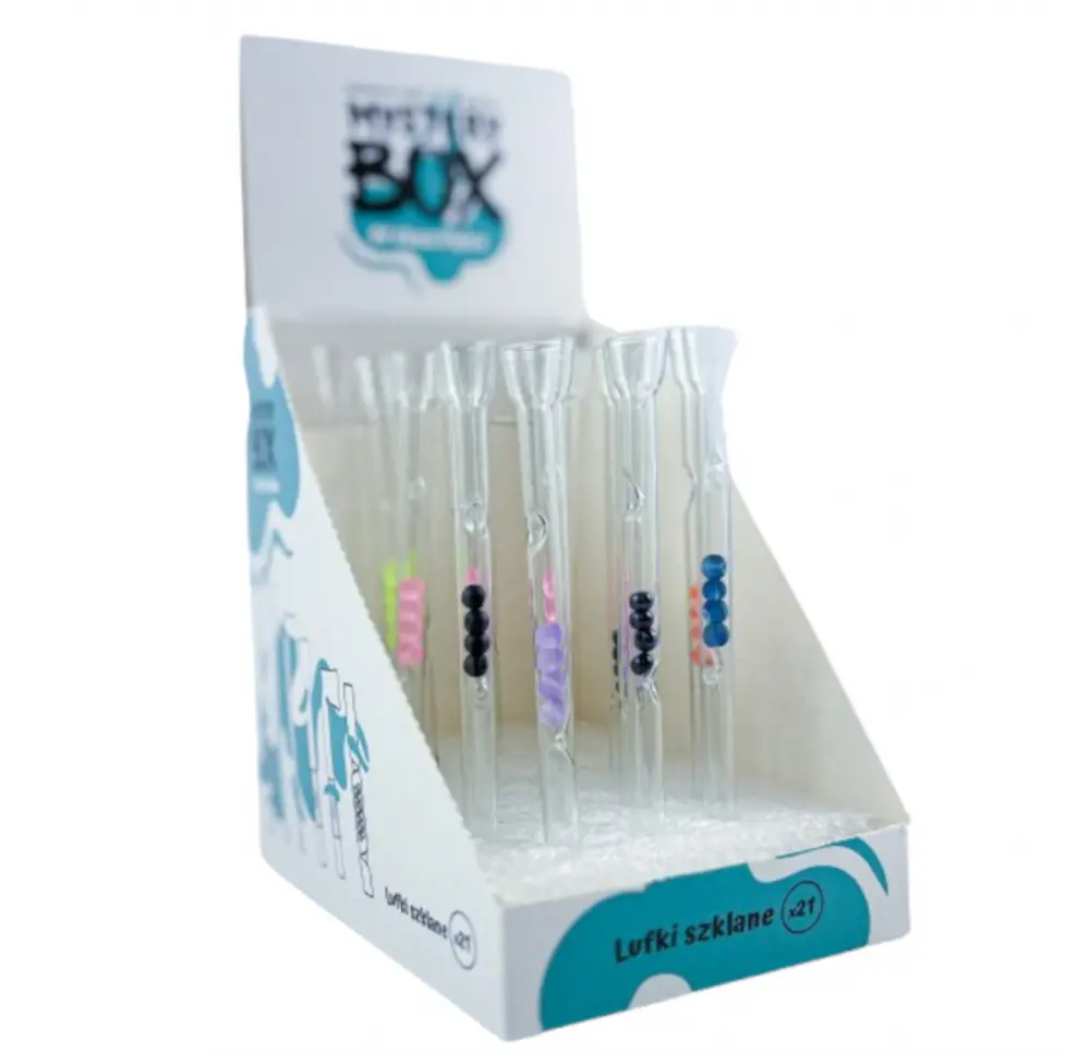 BOX - 21 x Lufka Prosta Długa z Kulkami 10cm