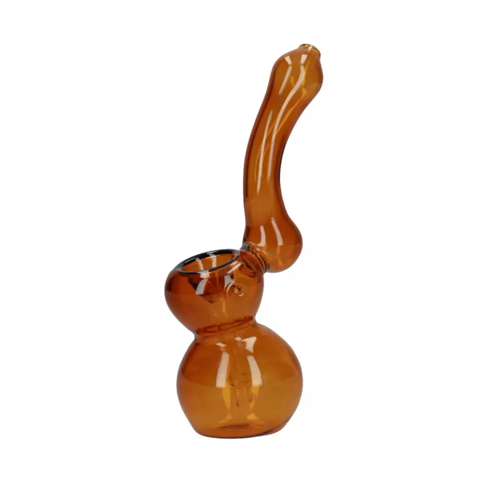 Szklany bubbler Plain 13,5 cm miodowy