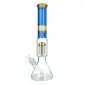 Bongo Szklane Single Shooter 40 cm / 5 mm - Niebiesko-żółte