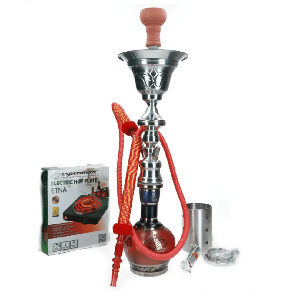 Shisha 1-wężowa + rozpalarka + węgiel + akcesoria