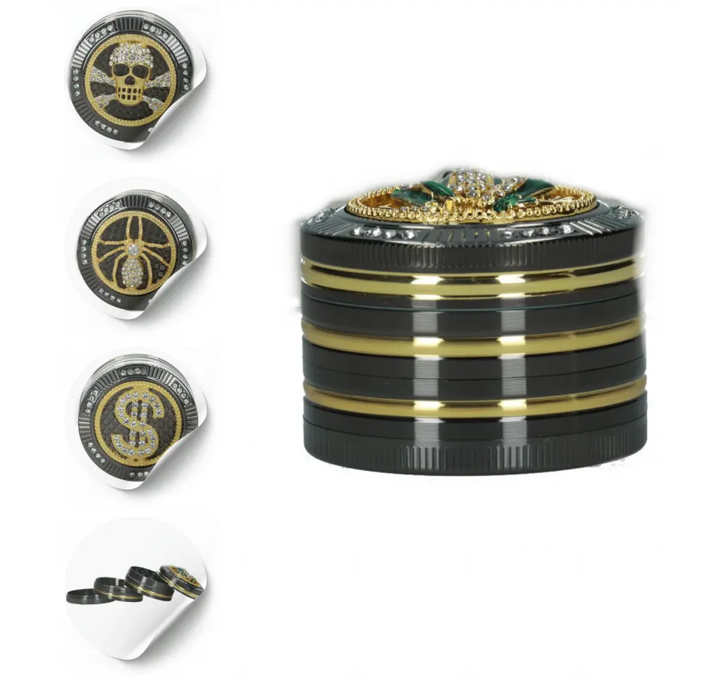 Młynek metalowy Diamond 4 części 52 mm MIX kolor
