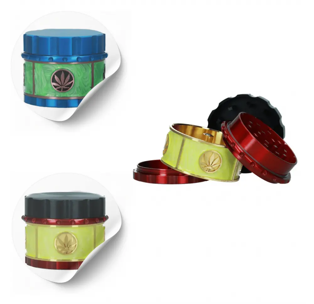 Młynek metalowy Gold Ganja 4 części 55 mm MIX kolor