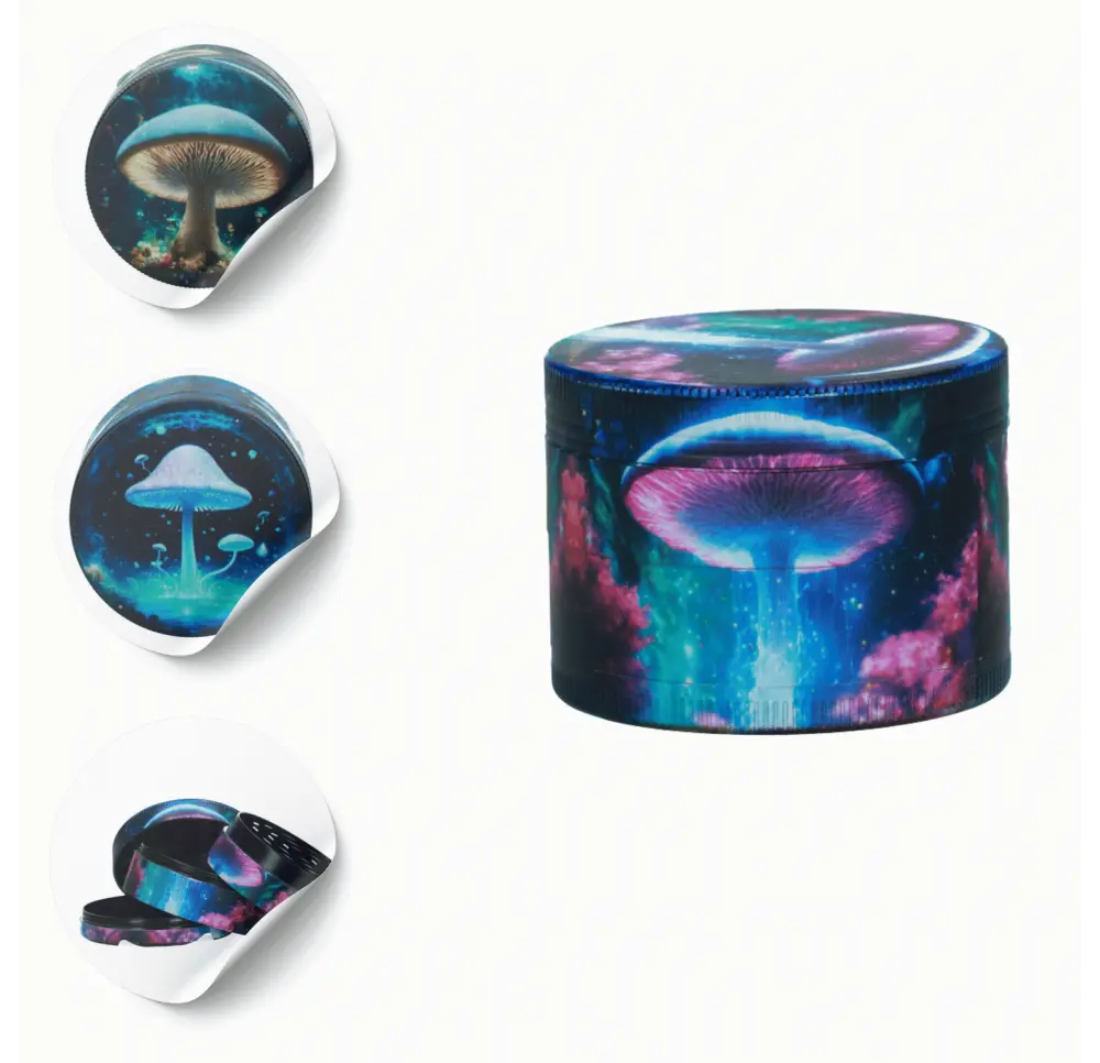 Młynek metalowy Mushroom 4 części 50 mm MIX wzorów