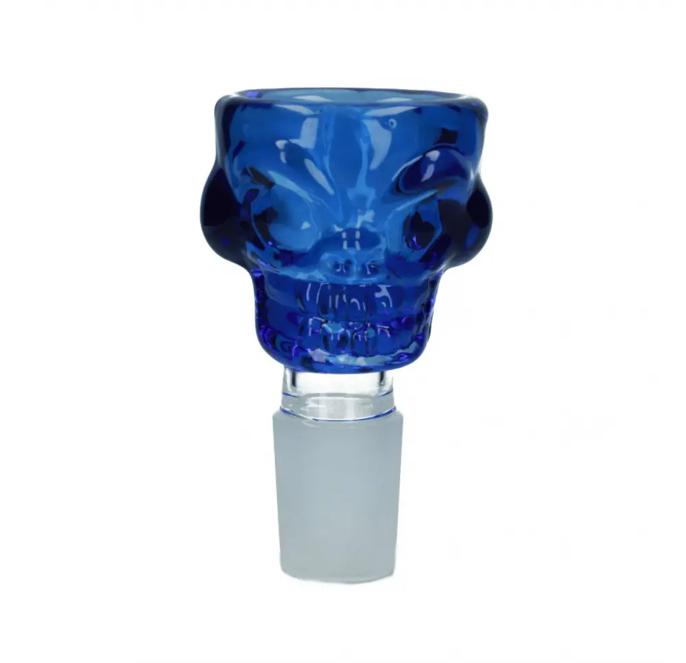 Cybuch szklany Skull 18,8 mm niebieski