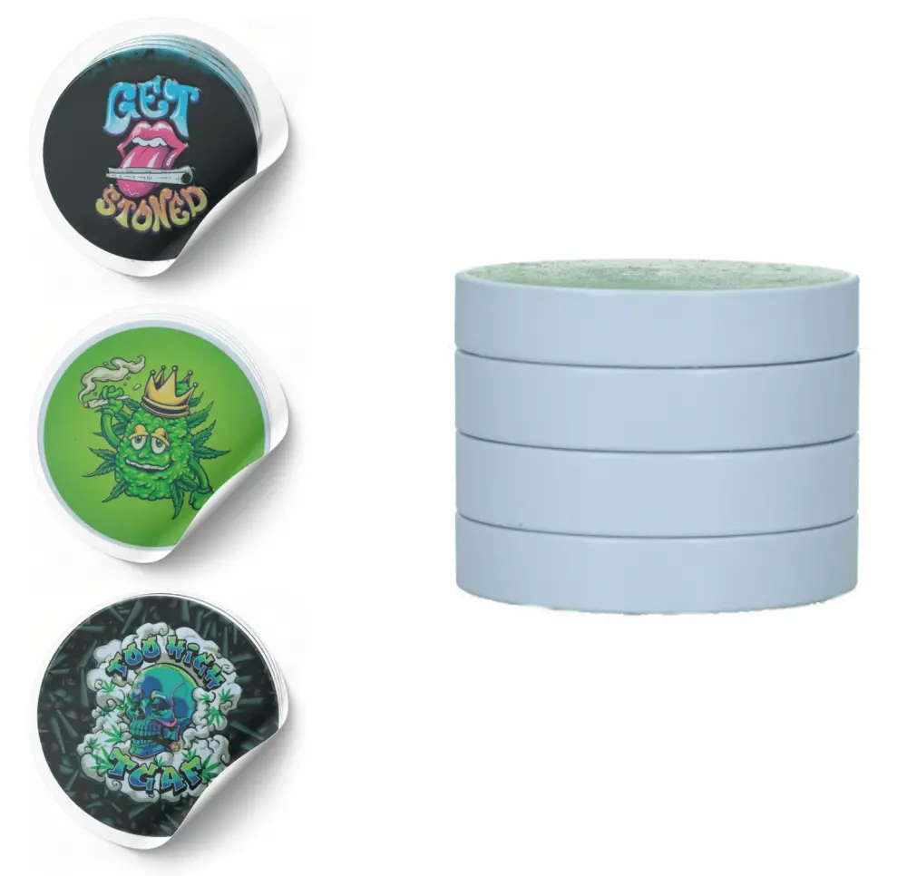 Młynek metalowo-akrylowy Abstract 4 części 63 mm MIX kolor