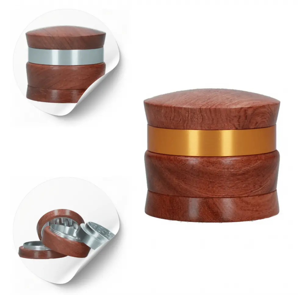 Młynek metalowo-drewniany Nigeria 4 części 67 mm