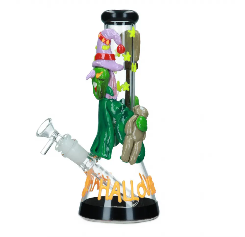 Bongo szklane fluorescencyjne Halloween 25 cm XX mm