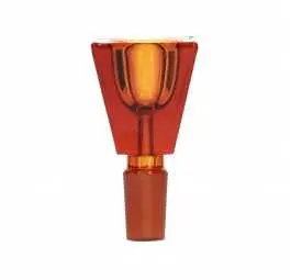 Cybuch krótki Trapez 14,5 mm - Bursztynowy - Mini przelot