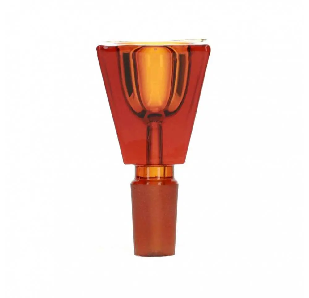 Cybuch krótki Trapez 14,5 mm - Bursztynowy - Mini przelot