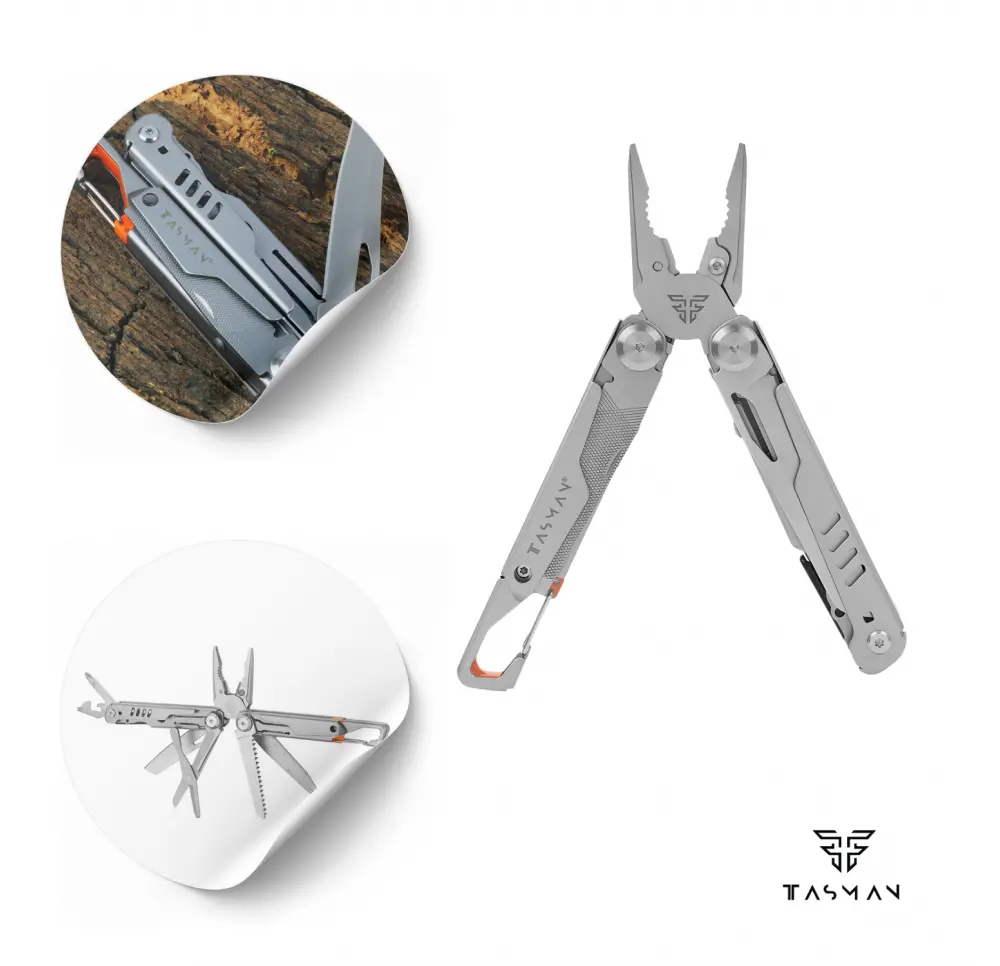 Multitool TASMAN PRO 17 funkcji ze stali nierdzewnej srebrny