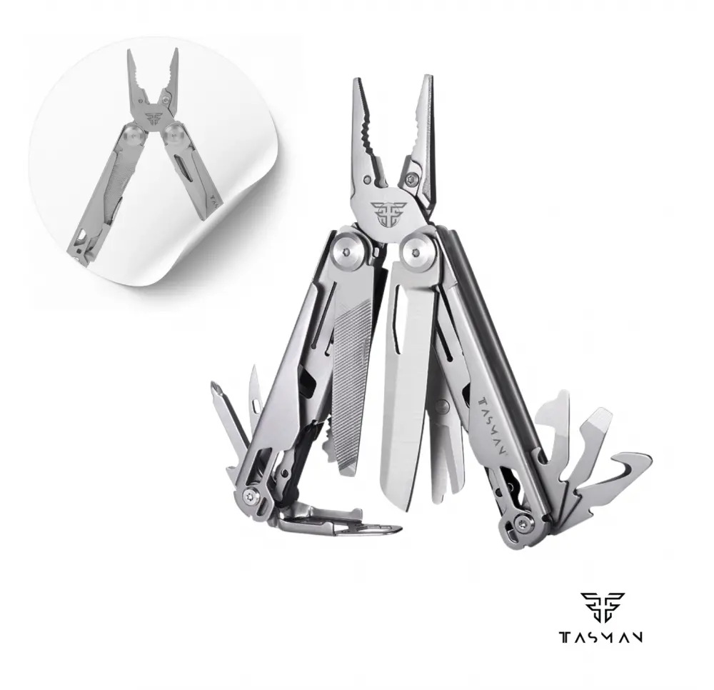 Multitool TASMAN PRO 18 funkcji ze stali nierdzewnej srebrny