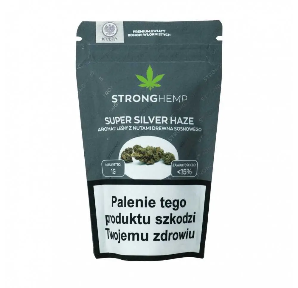 Susz konopny CBD „Super Silver Haze” 1g STRONG HEMP