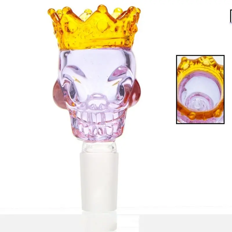 Cybuch Grace Glass Skull King - Fioletowy / 18,8 mm