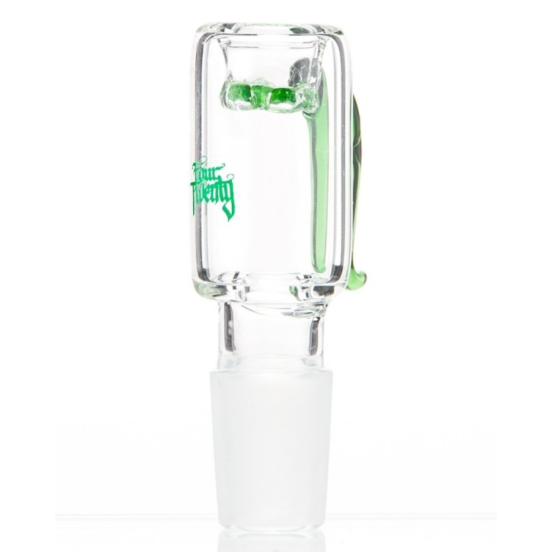 FourTwenty Glass bowl with handle and screen - Green / 18,8 mm