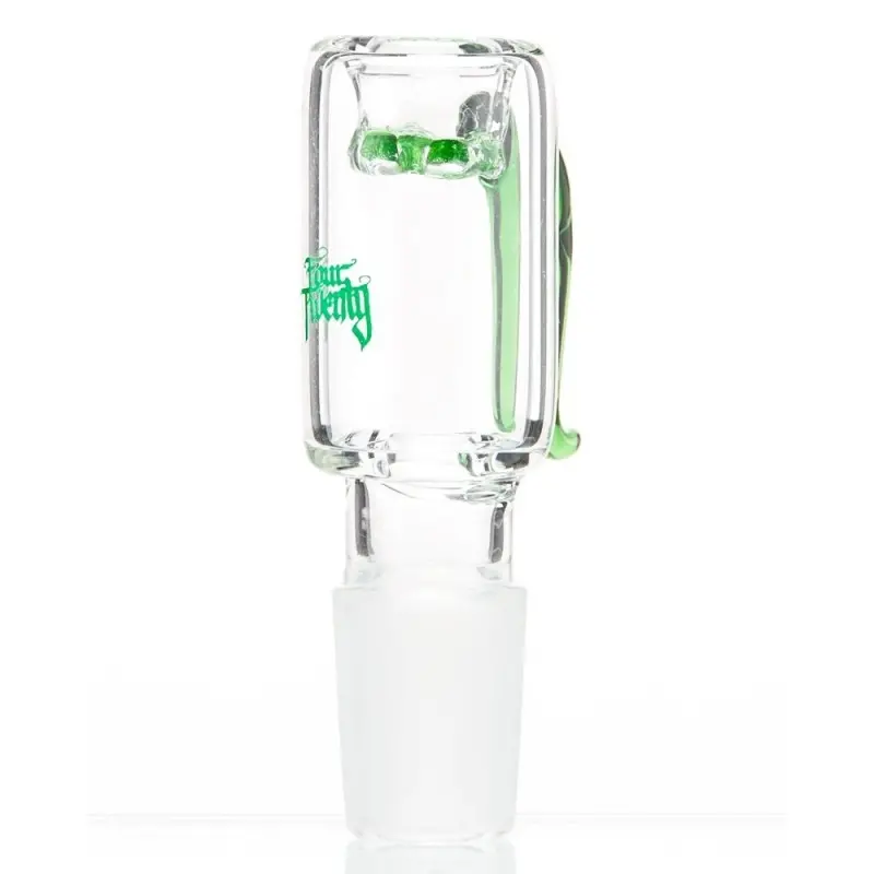 FourTwenty Glass bowl with handle and screen - Green / 18,8 mm