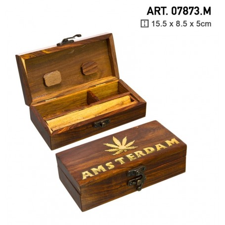 Drewniane pudełko Amsterdam - 15cm x 8cm