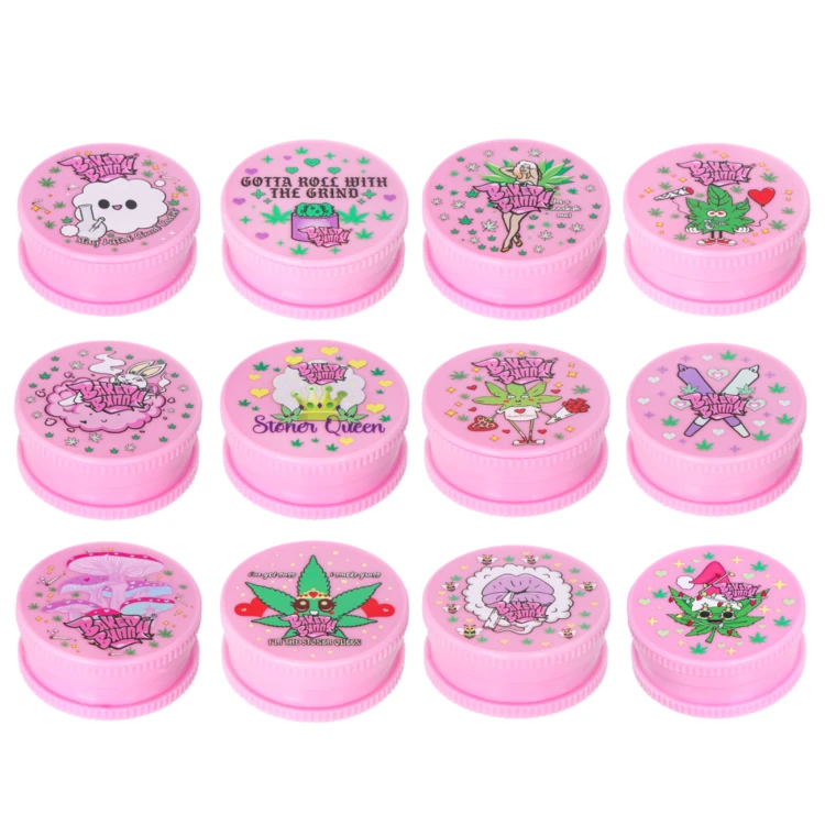 baked-bunny-pink-acrylic-grinder-3-pieces-6-cm-mix-designs-M-233-10007