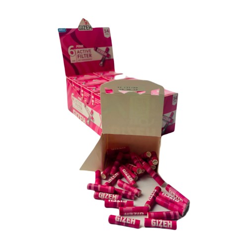 Filterki aktywne Gizeh Pink 6mm 34 szt.