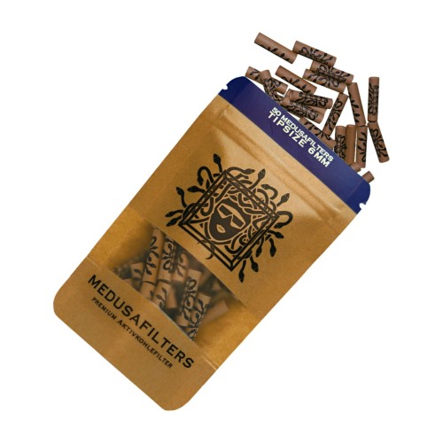 Filterki Medusa z węglem aktywnym Organic Slim 6mm 50 szt.
