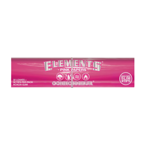 Bibułki Elements Conn PINK King Size Slim+Filterki
