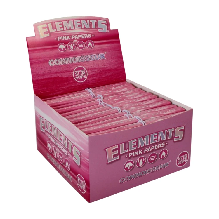Bibułki Elements Conn PINK King Size Slim+Filterki