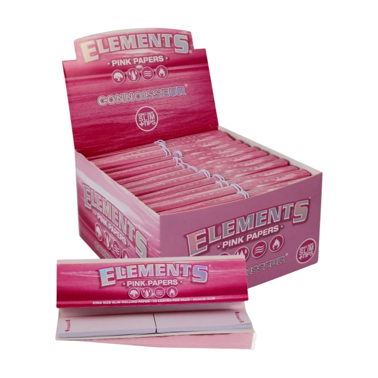 Bibułki Elements Conn PINK King Size Slim+Filterki