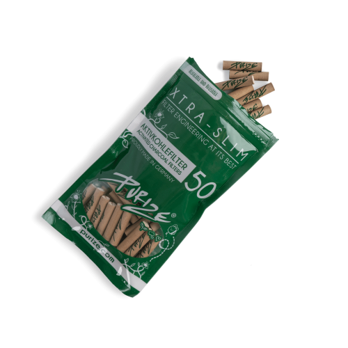 Filtry z Aktywnym Węglem Purize Xtra Slim 50 sztuk - Organic
