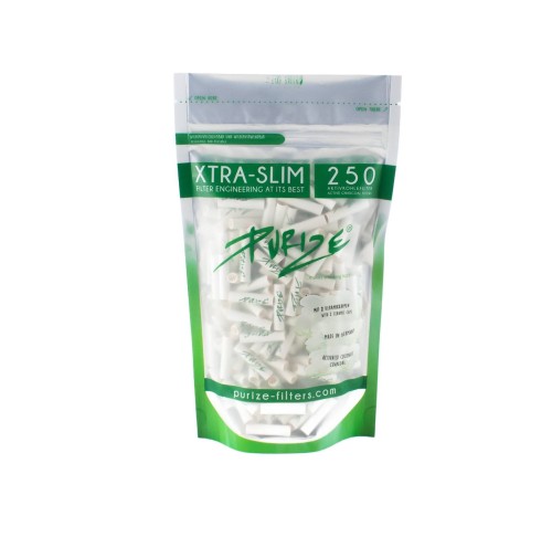 Filtry z Aktywnym Węglem Purize Xtra Slim 250 sztuk - White
