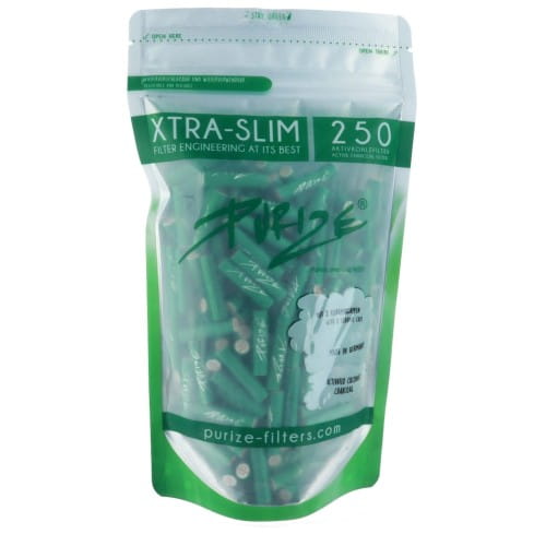 Filtry z Aktywnym Węglem Purize Xtra Slim 250 sztuk - Green