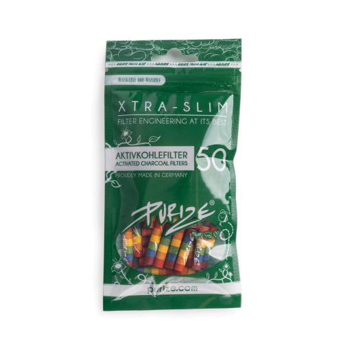 Filtry z Aktywnym Węglem Purize Xtra Slim 50 sztuk - Rainbow