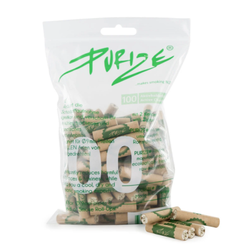 Filtry z Aktywnym Węglem Purize Regular 100 sztuk - Organic
