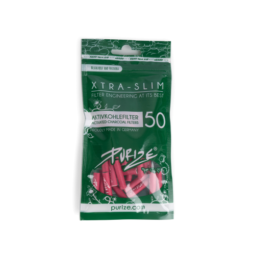 Filtry z Aktywnym Węglem Purize Xtra Slim 50 sztuk - Pink